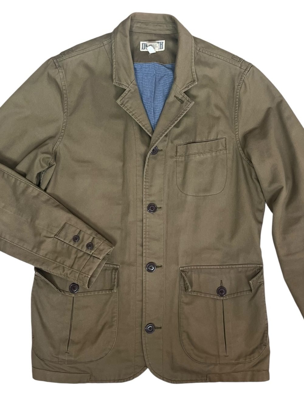 Duluth Trading Gentleman's Casual Jacket Blazer Size Medium Tall Olive Green